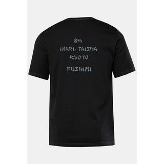 JP1880  T-shirt in jersey fiammato con mezze maniche e stampa davanti e dietro, fino alla tg. 8XL 