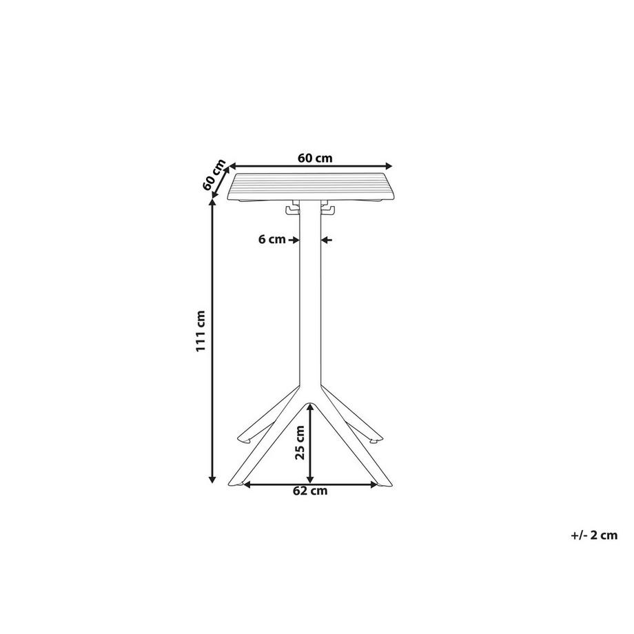 Beliani Table de bar de jardin en Matière synthétique Moderne LEMNOS  