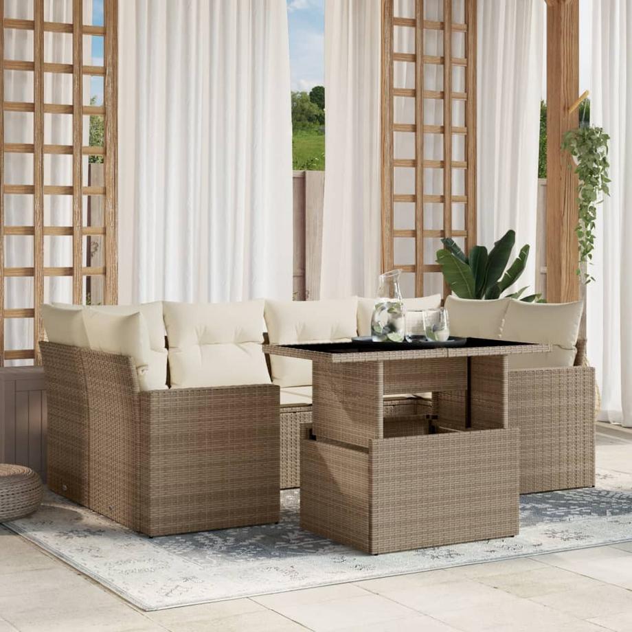 VidaXL set divano da giardino Polirattan  