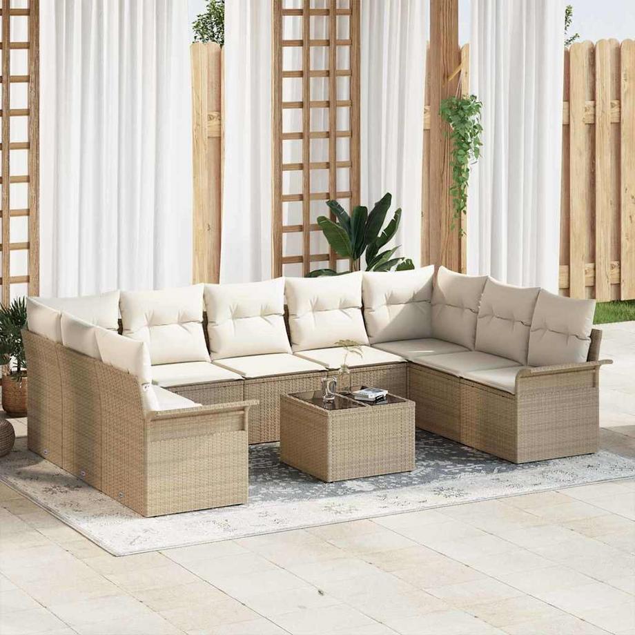 VidaXL Ensemble de canapé de jardin poly rattan  