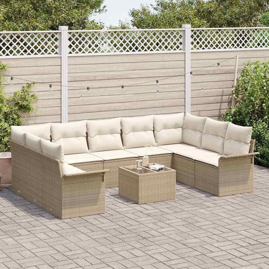 VidaXL Ensemble de canapé de jardin poly rattan  