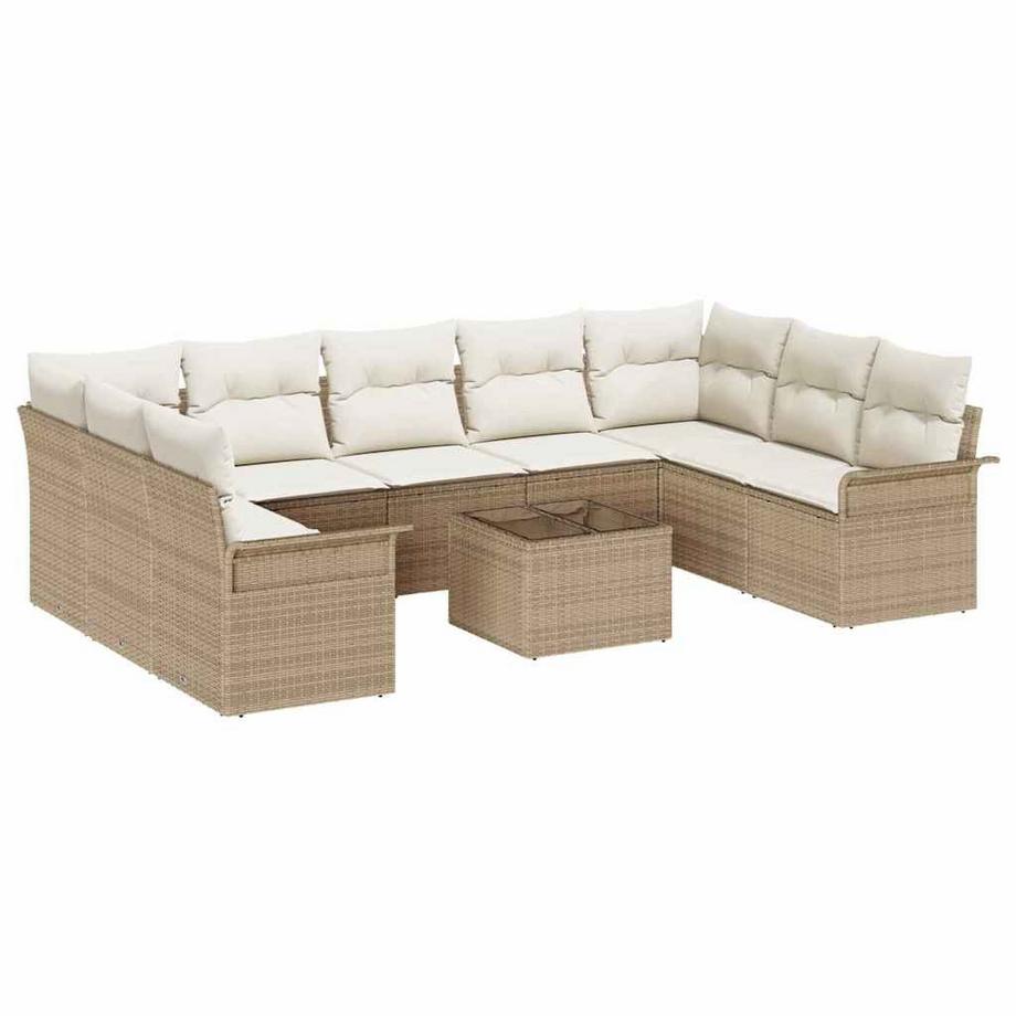 Ensemble de canapé de jardin poly rattan