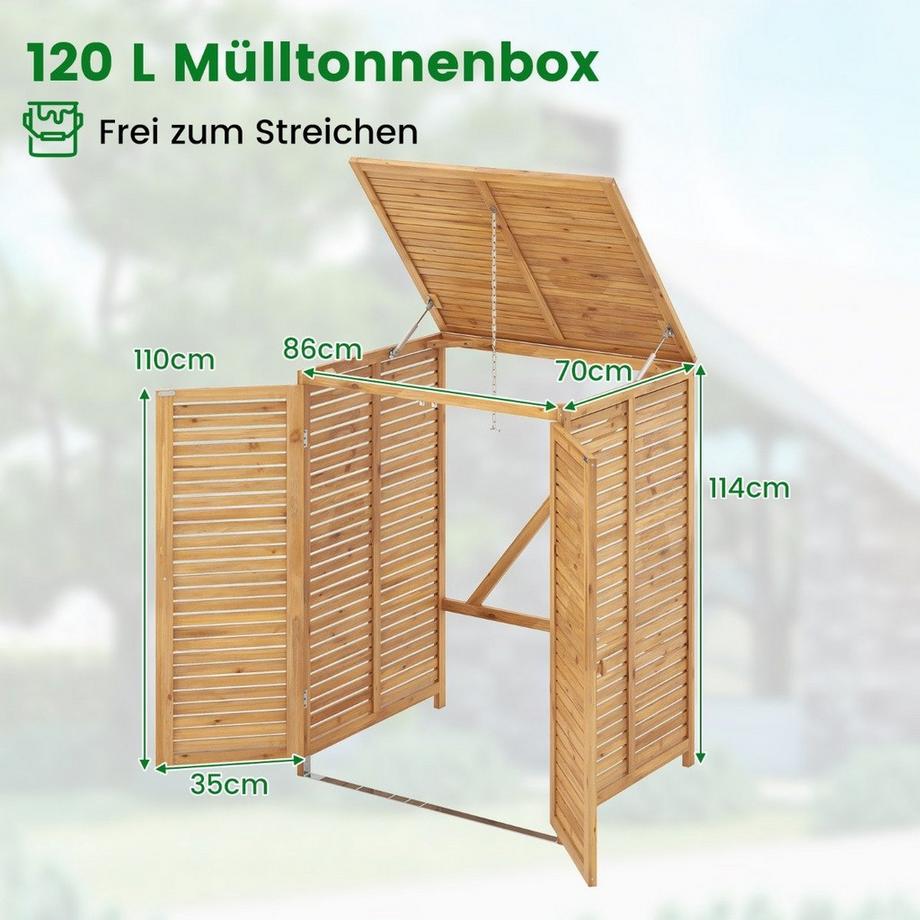 Northix Mülltonnenschuppen aus Holz  
