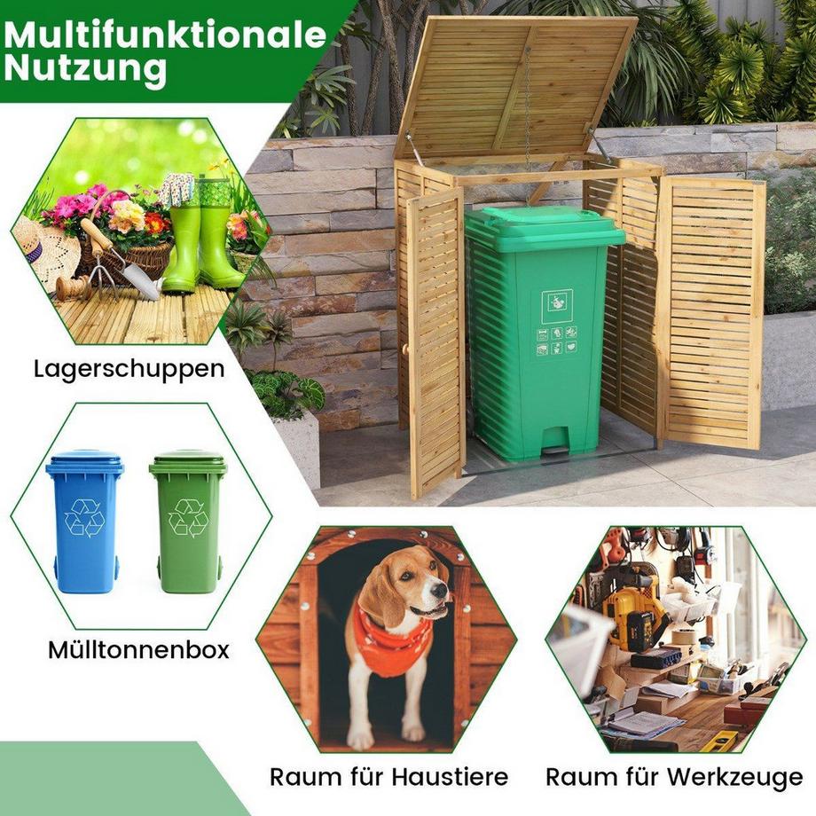 Northix Mülltonnenschuppen aus Holz  