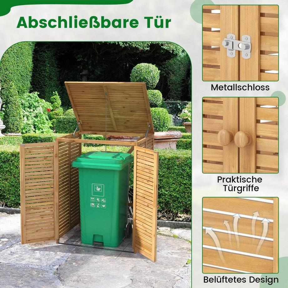 Northix Mülltonnenschuppen aus Holz  