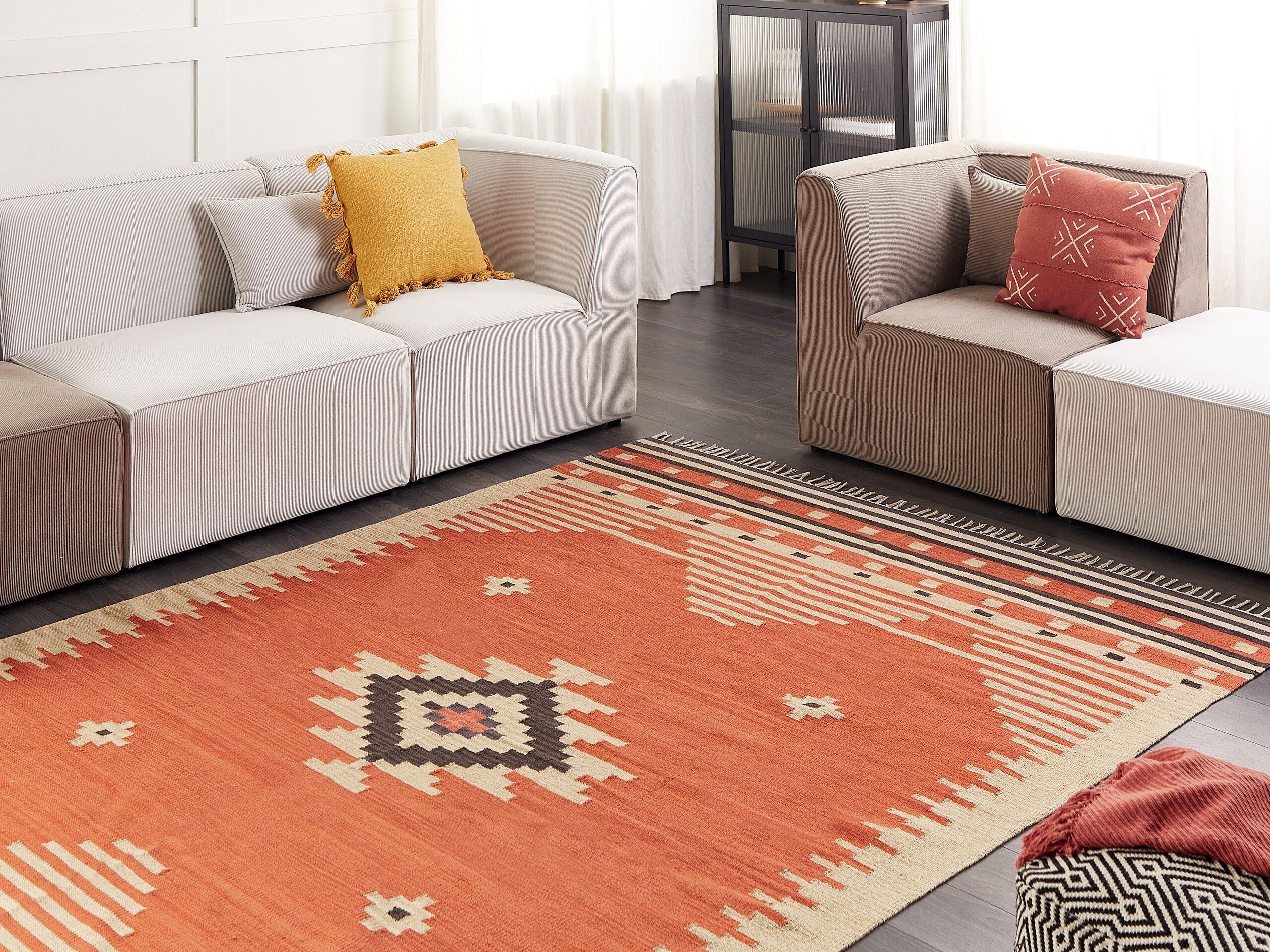 Beliani Tapis en Coton Traditionnel GAVAR  