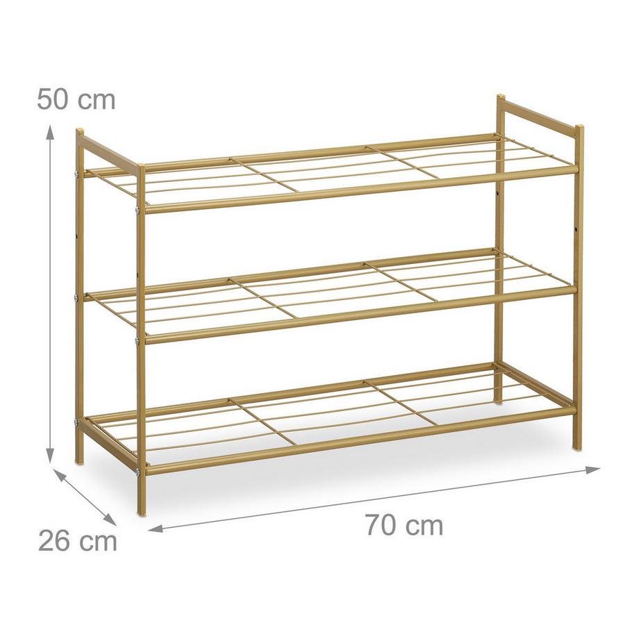 B2X Étagère à chaussures empilable 3 étagères  