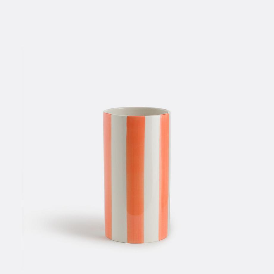 Vase en céramique à rayures