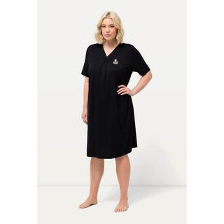 Ulla Popken Confezione Doppia Ananas Mezze Maniche Scollo Quadrato Scollo a V Camicie da Notte  