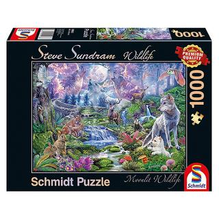 Schmidt  Puzzle Wildtiere im Mondschein (1000Teile) 