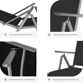 Tectake Lettino prendisole Marisol con 7 posizioni  