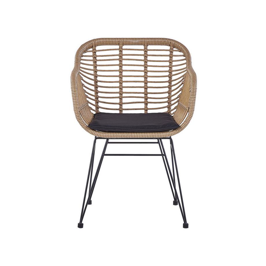 Beliani Ensemble pour bistro en Polyrotin Rustique TROPEA II  