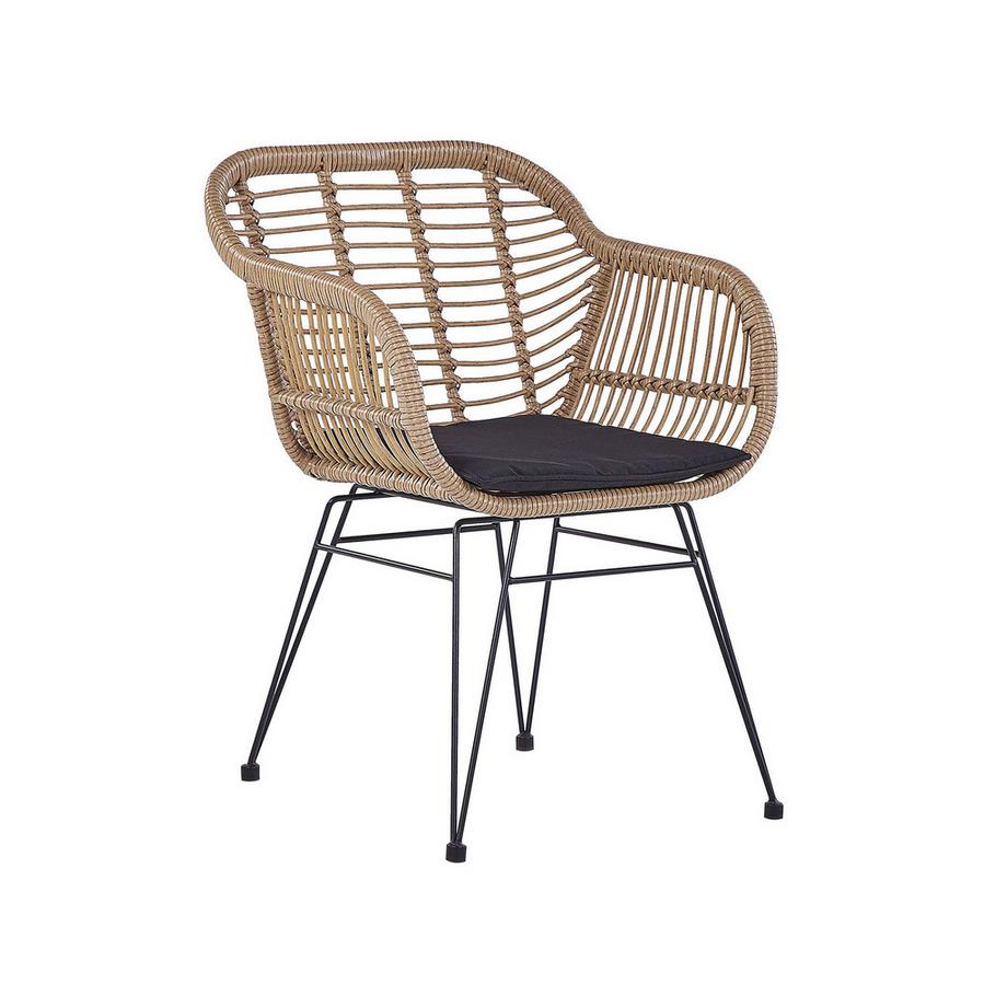 Beliani Ensemble pour bistro en Polyrotin Rustique TROPEA II  