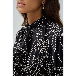 Salsa  Langarmbluse Printed Blouse With Tie-Neck 