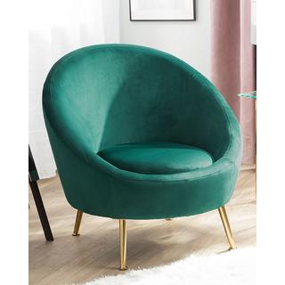 Beliani Fauteuil en Velours Moderne LANGA  