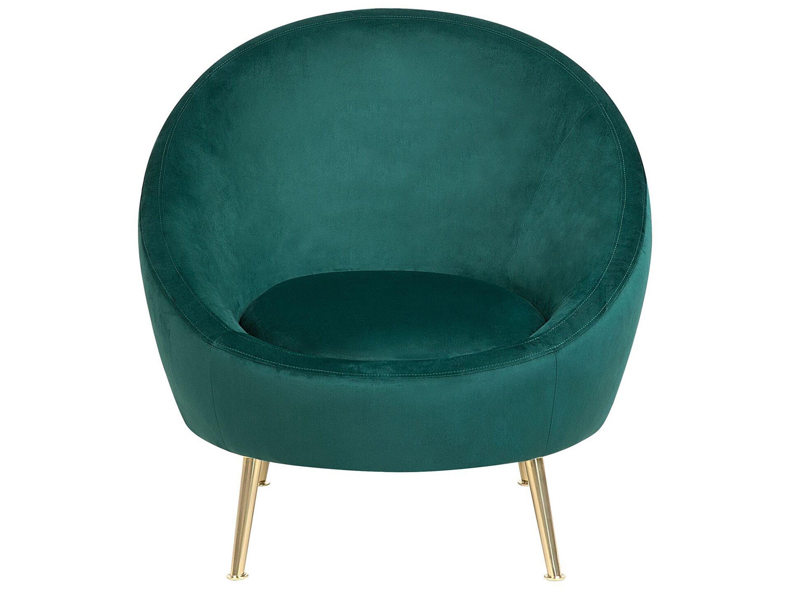 Beliani Fauteuil en Velours Moderne LANGA  