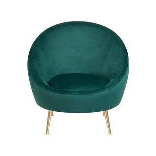 Beliani Fauteuil en Velours Moderne LANGA  