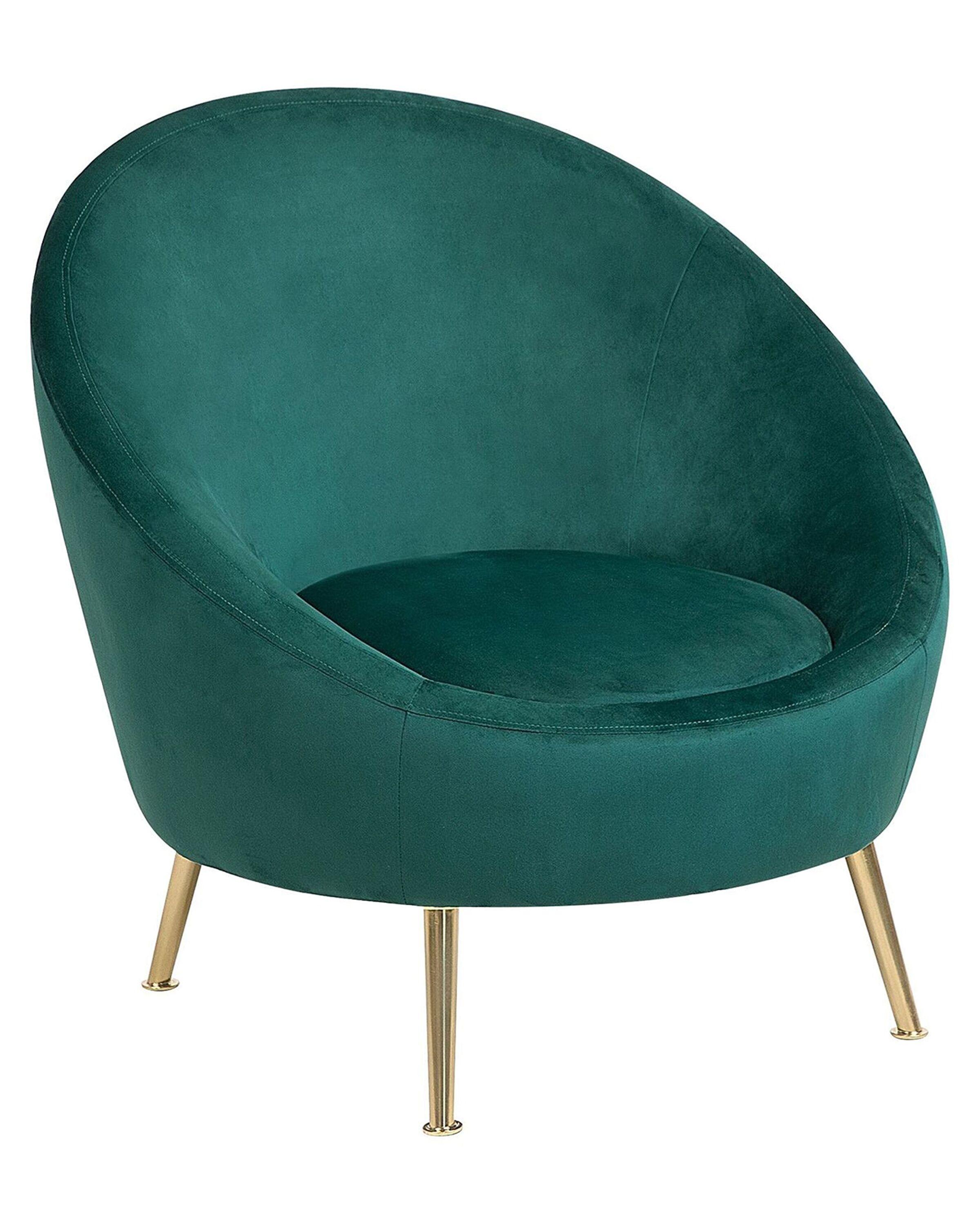 Beliani Fauteuil en Velours Moderne LANGA  