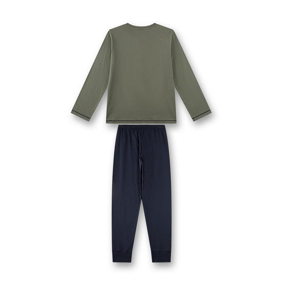 Sanetta  Jungen Schlafanzug khaki Gorilla 