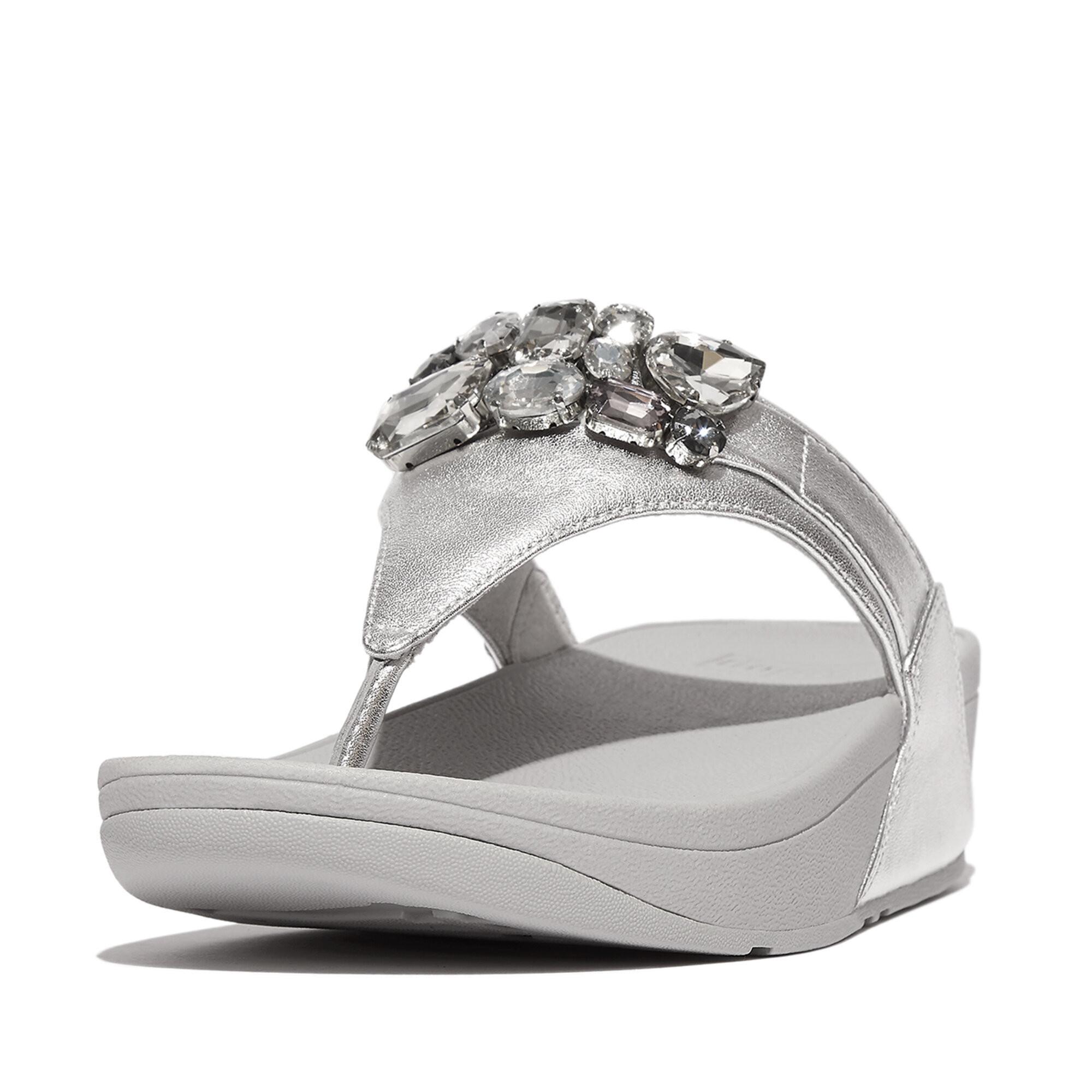 Fitflop  Zehensandalen aus Metallic-Leder,   Lulu Jewel-Deluxe 