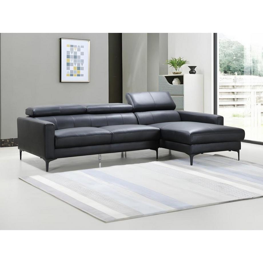 Vente-unique Canapé d'angle en cuir de buffle FLORENCE Angle droit  