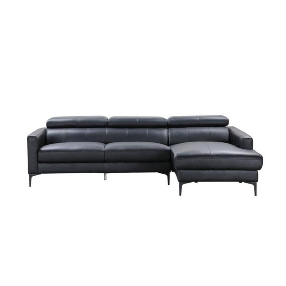 Vente-unique Canapé d'angle en cuir de buffle FLORENCE Angle droit  