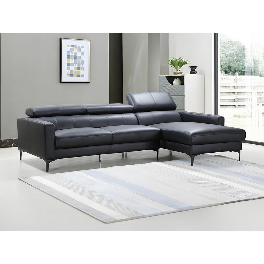 Vente-unique Canapé d'angle en cuir de buffle FLORENCE Angle droit  