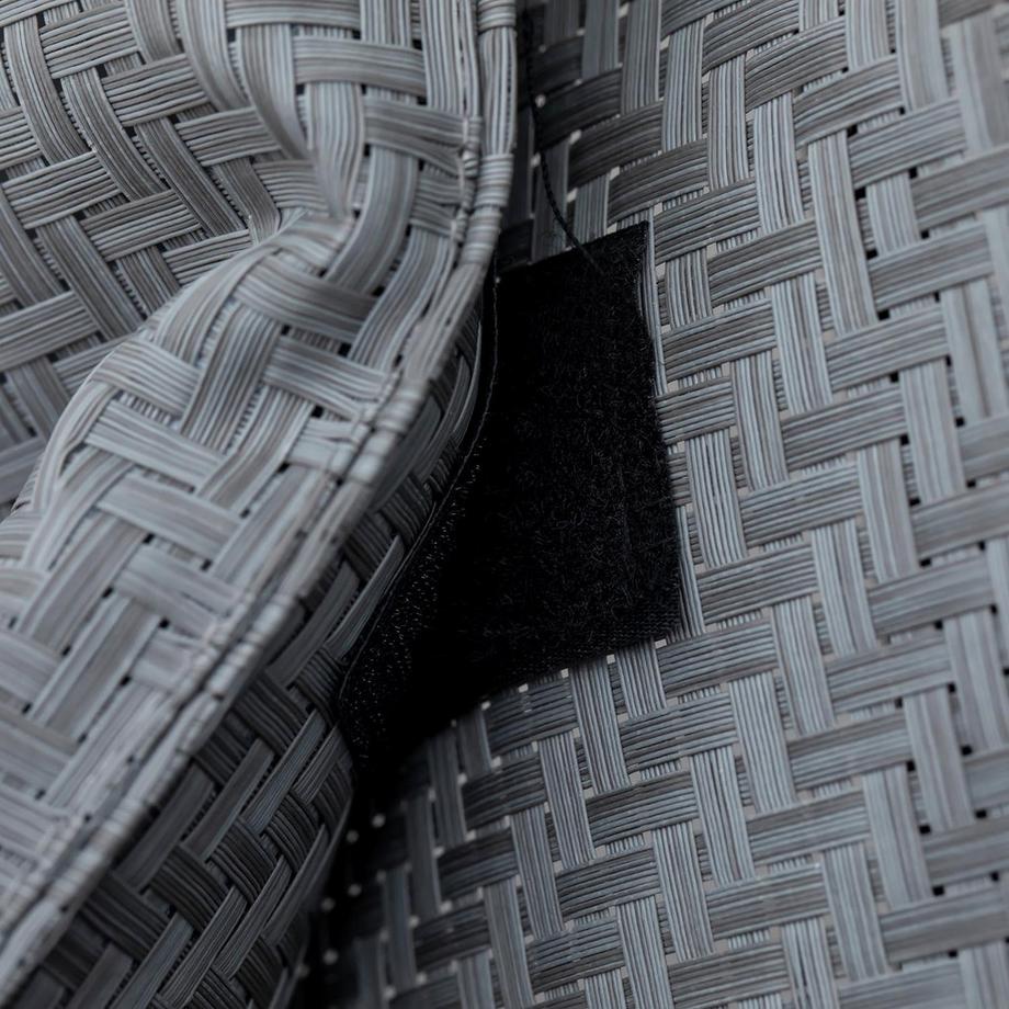 Northio Schaukelstuhl Schaukelliege Mit Kopfkissen Gartenliege Schwungliege Bis 160 Kg Belastbar Texteline Grau 61 X 160 X 79 Cm  