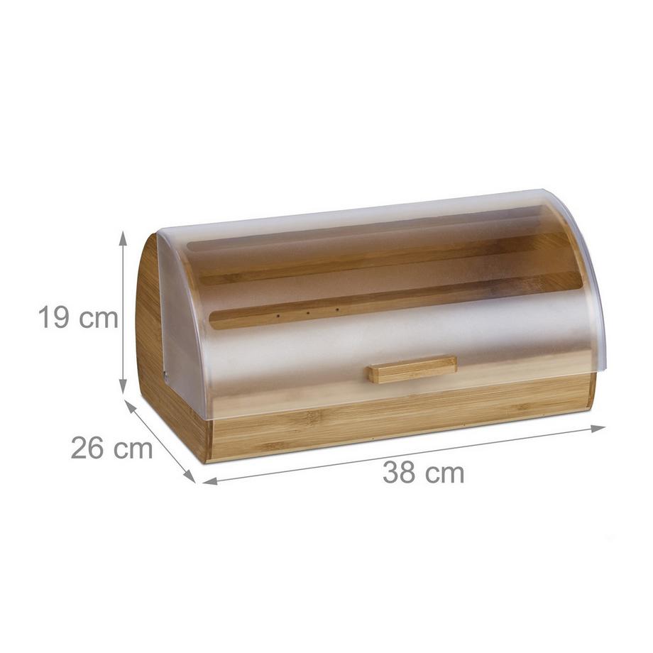B2X Corbeille à pain roulante en bambou grande taille  