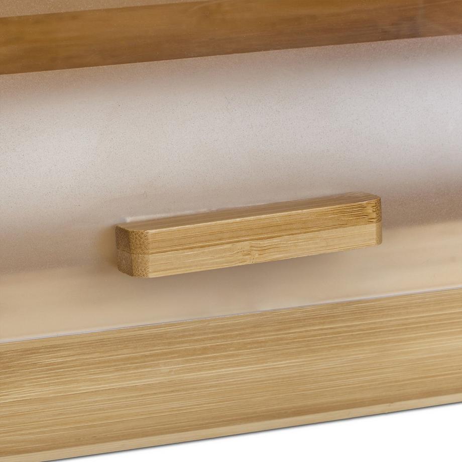 B2X Corbeille à pain roulante en bambou grande taille  