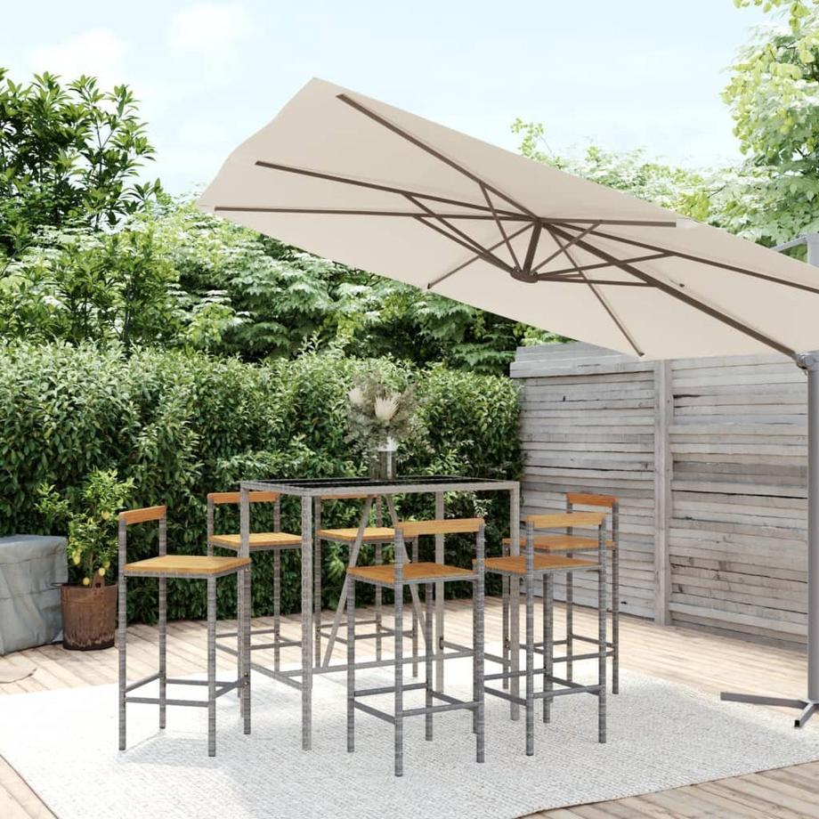 VidaXL set bar da giardino Polirattan  