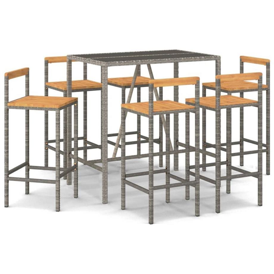 Ensemble de bar de jardin rotin synthétique