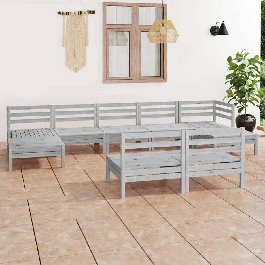 VidaXL Ensemble de meubles de jardin bois de pin  