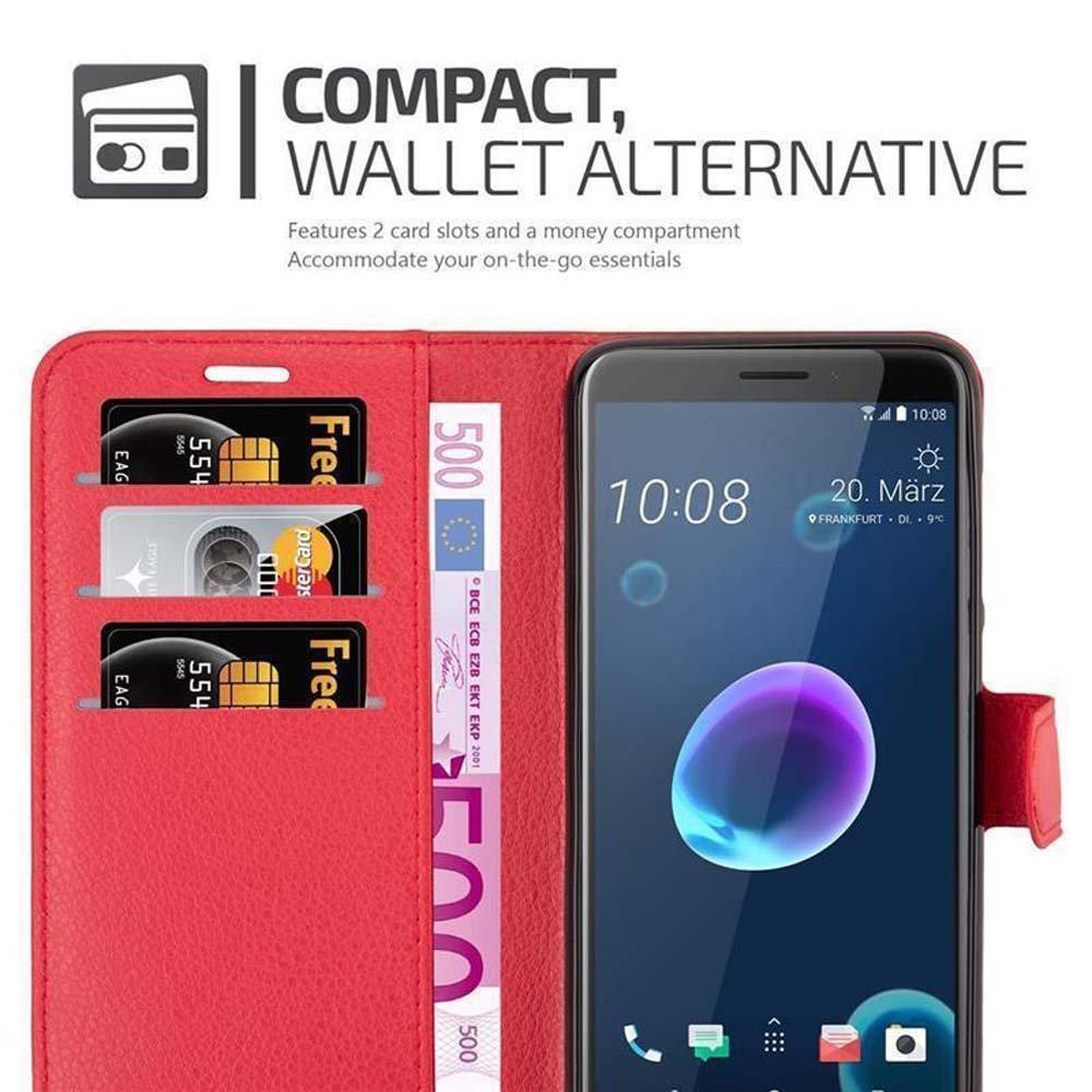 Cadorabo  Housse compatible avec HTC Desire 12 - Coque de protection avec fermeture magnétique, fonction de support et compartiment pour carte 