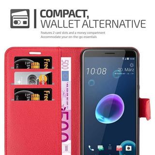 Cadorabo  Housse compatible avec HTC Desire 12 - Coque de protection avec fermeture magnétique, fonction de support et compartiment pour carte 