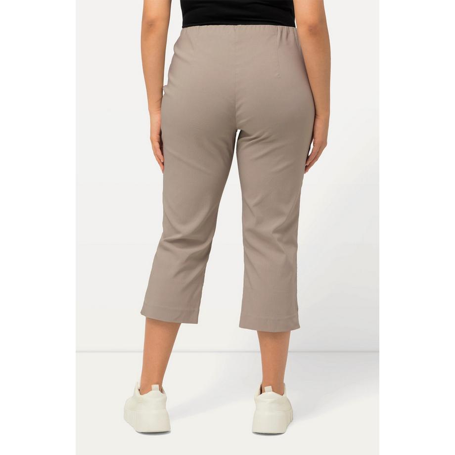 Ulla Popken Pantalon Bengalina Longueur Mollet Coupe Droite Taille Élastique  