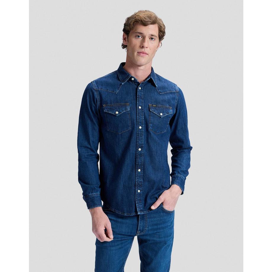 camicia regular western rinse