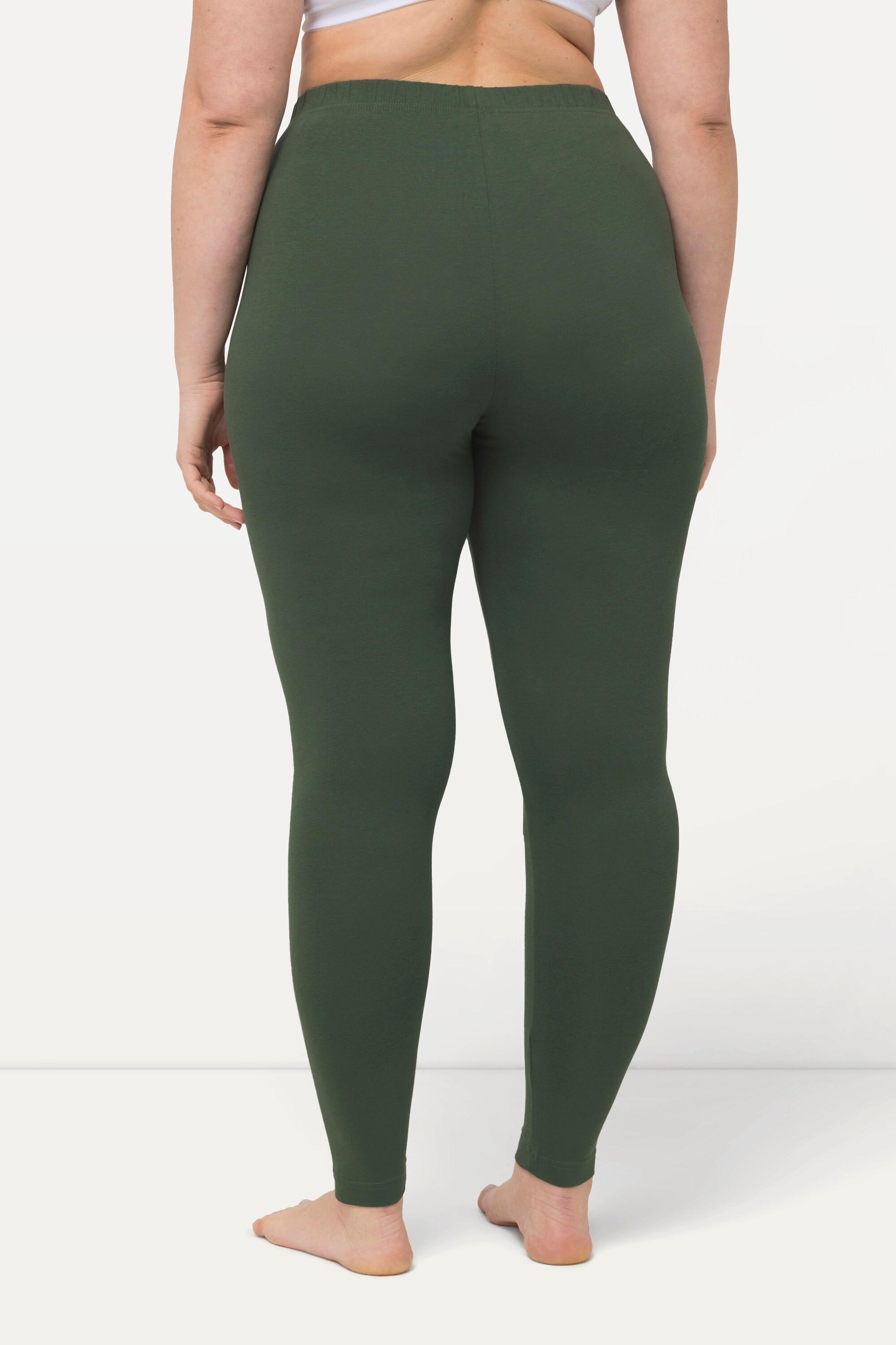 Ulla Popken  Leggings, Baumwolle, Slim, Elastikbund 