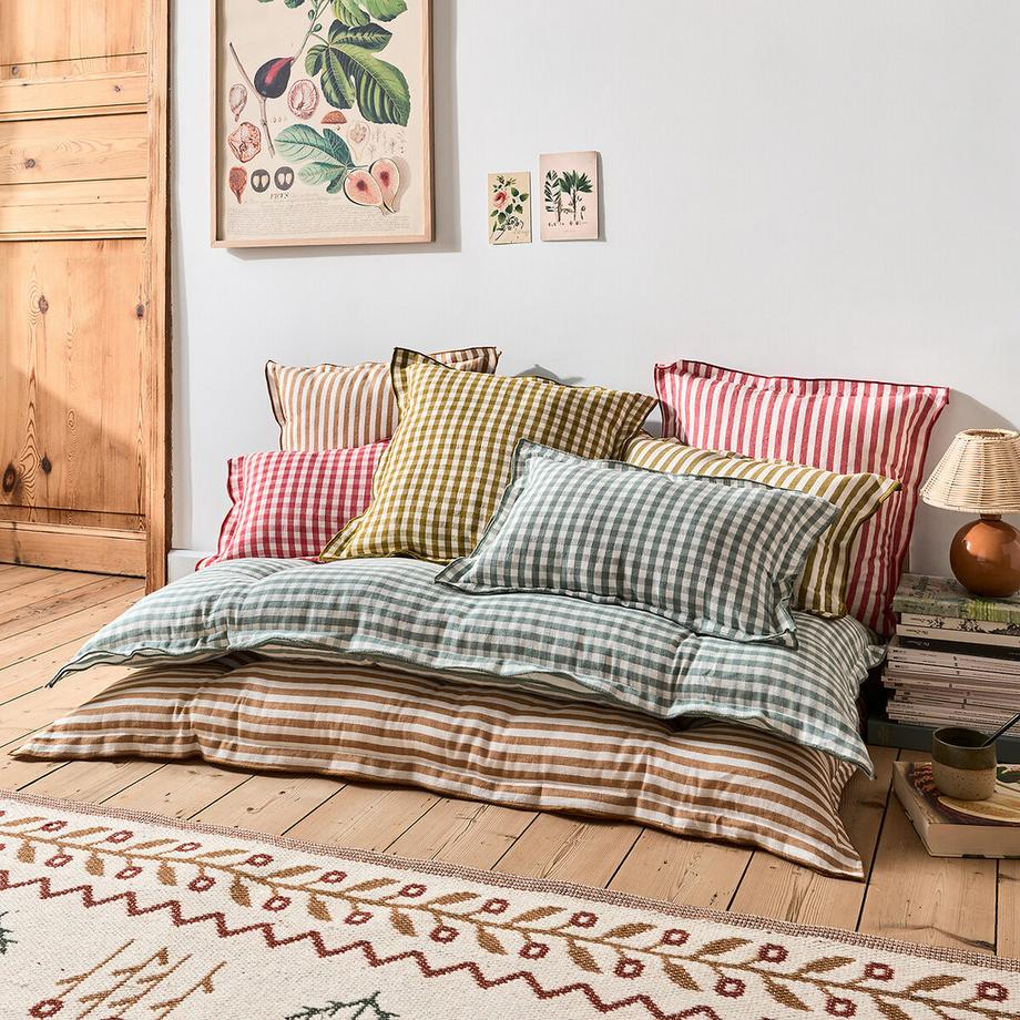 La Redoute Intérieurs Vichy Coton Lin Housse de Coussin  