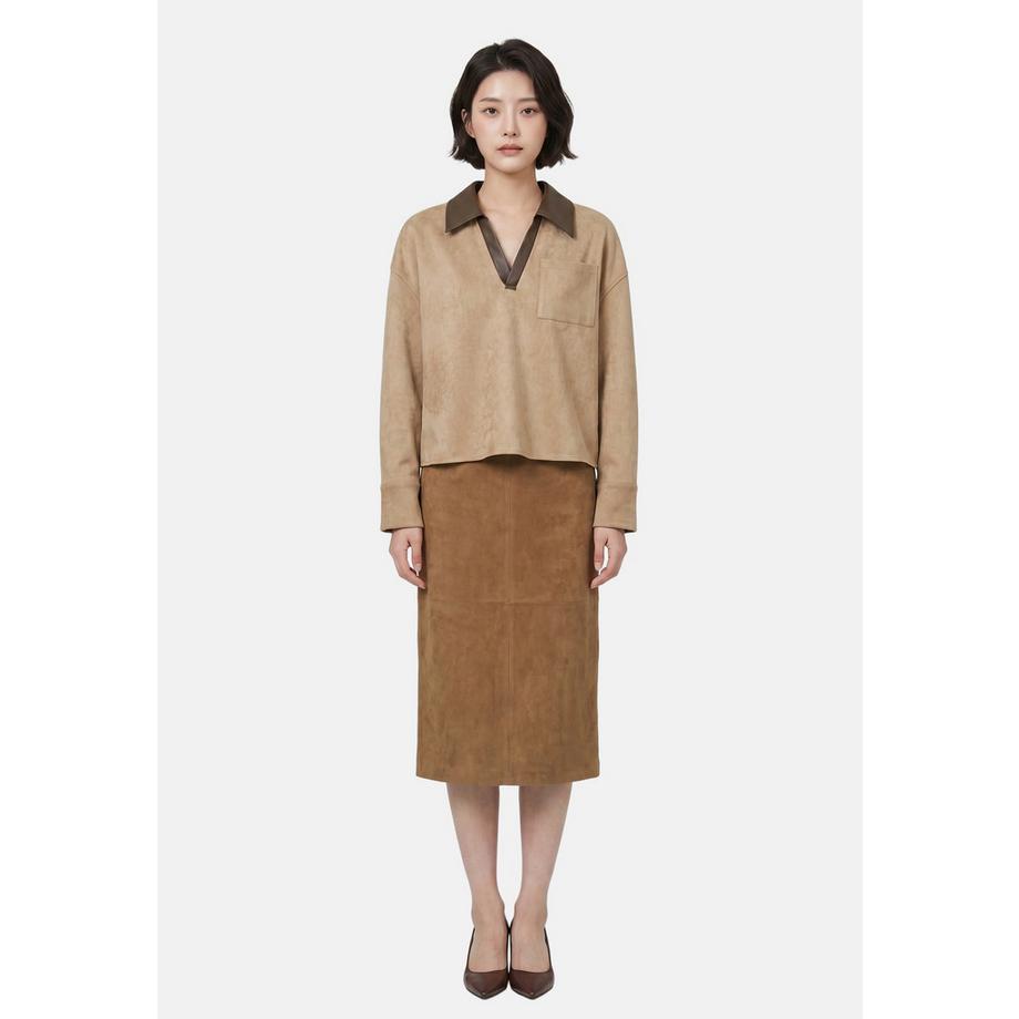 Roberta Rossi Camicia a maniche lunghe con collo contrastante  