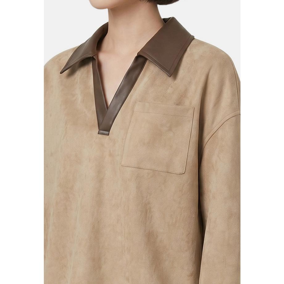 Roberta Rossi Camicia a maniche lunghe con collo contrastante  