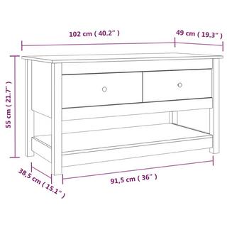 VidaXL Couchtisch holz  