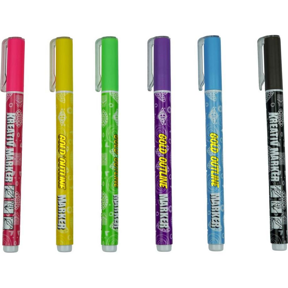 WEDO Wedo 252 700699 evidenziatore 6 pz Nero, Blu, Verde, Magenta, Viola, Giallo  