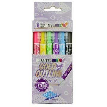 Wedo 252 700699 evidenziatore 6 pz Nero, Blu, Verde, Magenta, Viola, Giallo