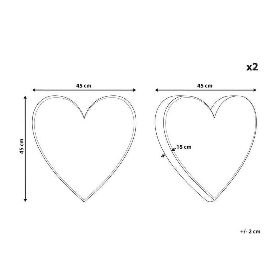 Beliani Dekokissen 2er Set aus Baumwolle Modern RUBIA  