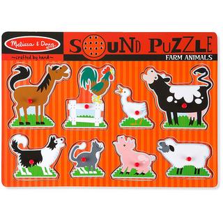 Melissa & Doug  Puzzle Bauernhof-Tiere mit Sound (8Teile) 