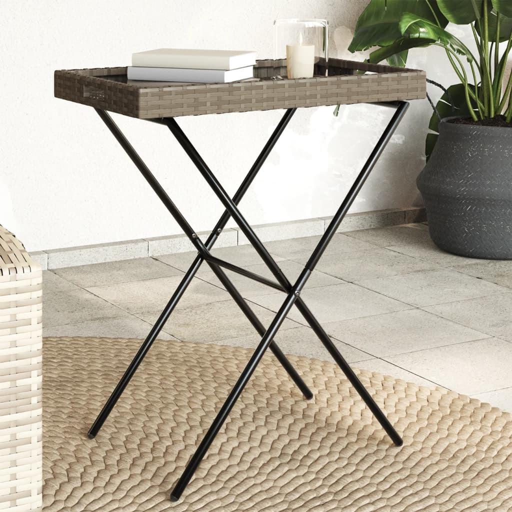 VidaXL Klappbarer tabletttisch poly-rattan  