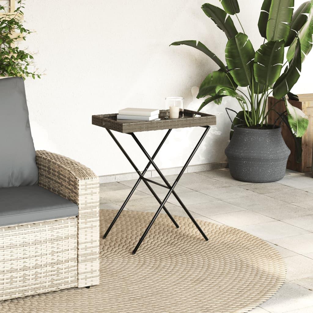VidaXL Klappbarer tabletttisch poly-rattan  