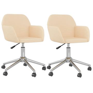 Chaise de salle à manger pivotante tissu