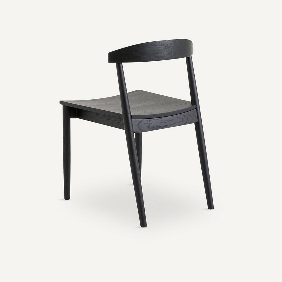 AM.PM Lot de 2 chaises chêne teinté noir  